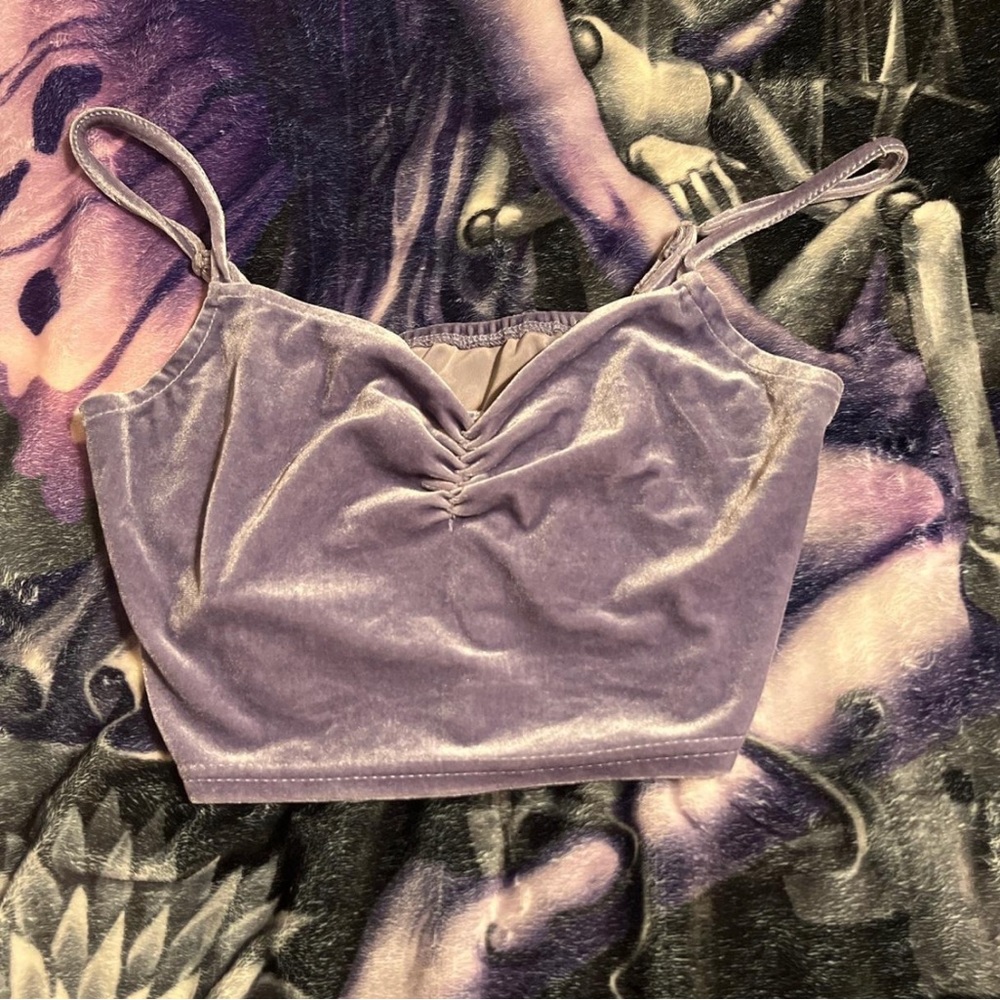 light purple crop top